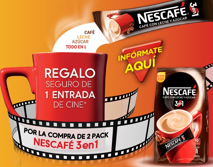 entrada de cine gratis con Nescafé