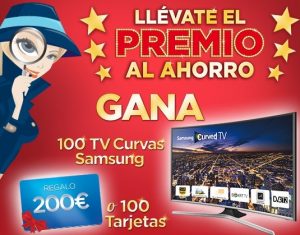 sorteo de TV curvas y tarjetas regalo