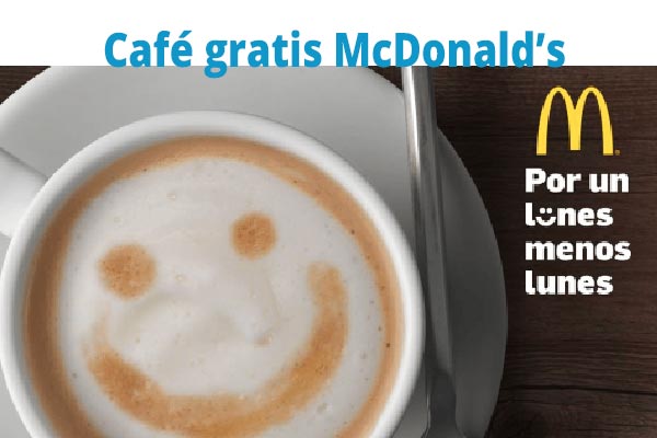 Lunes café gratis McDonald's
