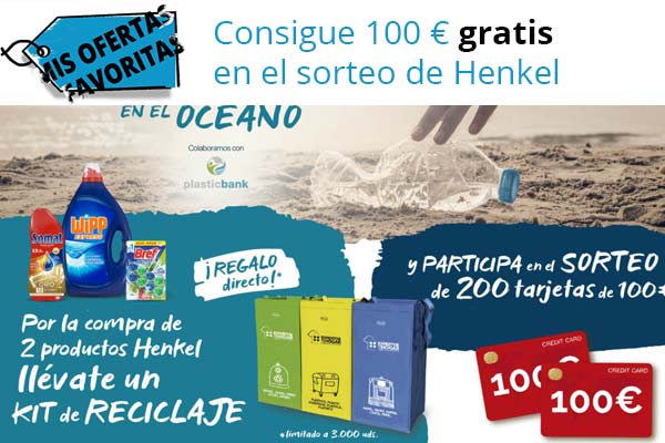 Sorteo de 100 euros tarjetas Sorteo 100€ Henkel
