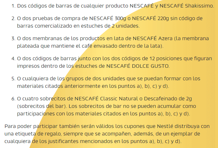 Sorteo Nescafé 2000€ Sorteo nescafé