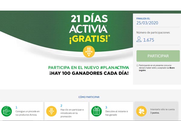 Sorteo de Activia