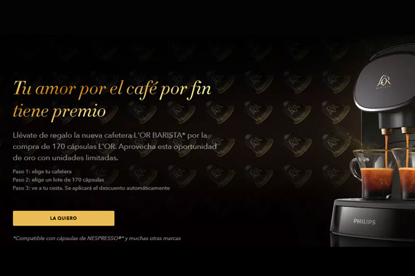 Cafetera l'Or Barista gratis