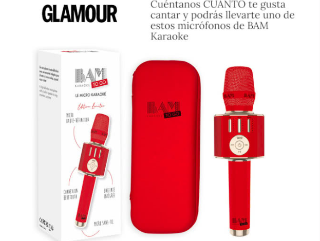 Glamour está sorteando 5 micrófonos BAM Karaoke