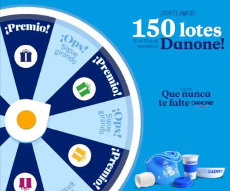 Sorteo de Danone de 150 lotes de productos