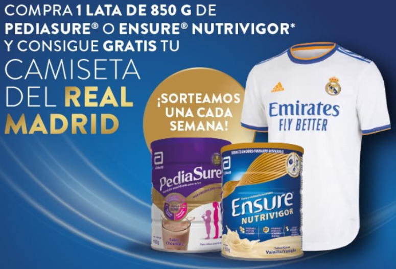 Sorteo de Laboratorios Abbott para ganar 20 camisetas del Real Madrid