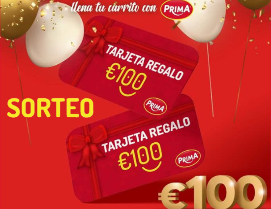 Sorteo de salsas PRIMA para ganar 2 tarjetas de regalo de 100