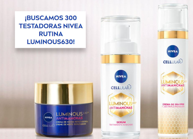 Se una de las 300 probadoras de Luminous 630 de Nivea