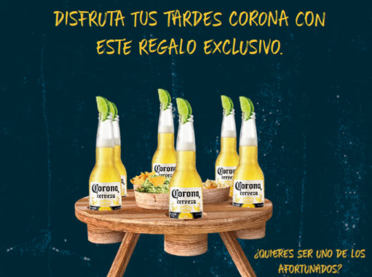 Participa en el sorteo de Cerveza Corona de 345 bandejas de bambú