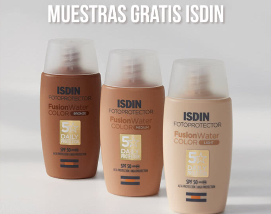 Consigue una muestra gratis de Fusion Water de ISDIN