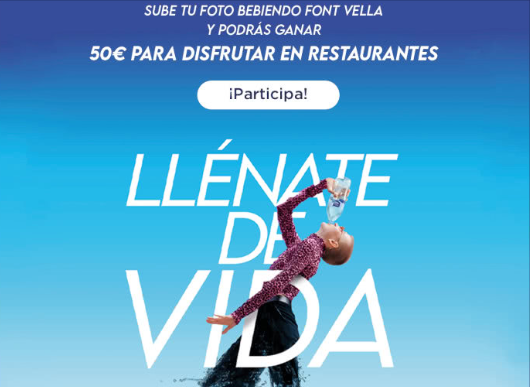 Sorteo de Font Vella de 100 tarjetas de 50
