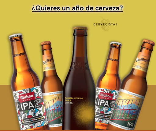 Participa en el sorteo de 1 año de cervezas IPA