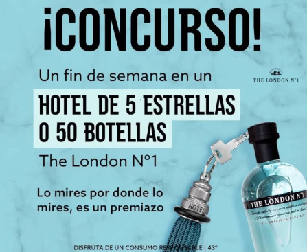 Participa en el sorteo de 2 noches de Hotel y 50 botellas London N