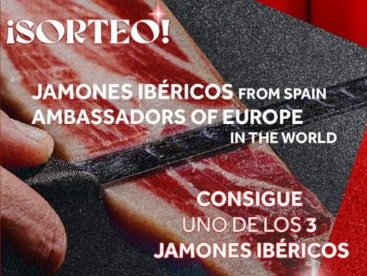 Participa en el sorteo de 3 jamones ibéricos