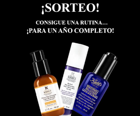 Participa en el sorteo de 3 rutinas Kiehls para 1 año