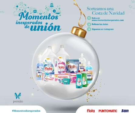 Sorteo de Persán de 12 cestas de productos de limpieza