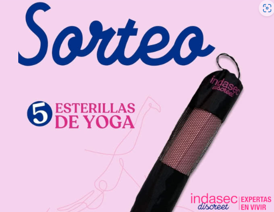 sorteo de 5 esterillas de Yoga Indasec