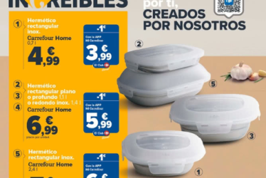 sorteo de Carrefour de 11 packs de envases Herméticos