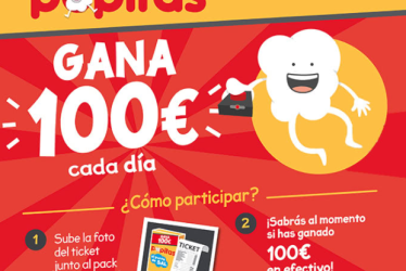 sorteo de Popitas de 198 premios de 100 euros