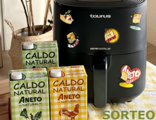 sorteo de Aneto y Taurus para ganar una freidora y lote de caldos
