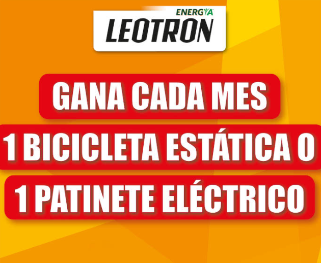 sorteo de Leotron de 5 bicicletas estáticas y 6 patinetes