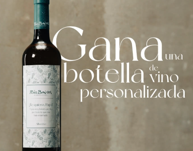 sorteo de Rías Baixas para ganar una botella de vino personalizada