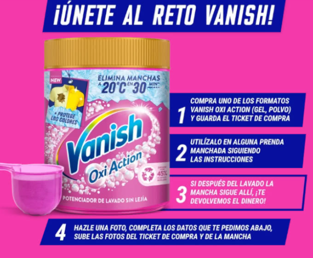 Reto Vanish ofrece hasta 1.000 reembolsos